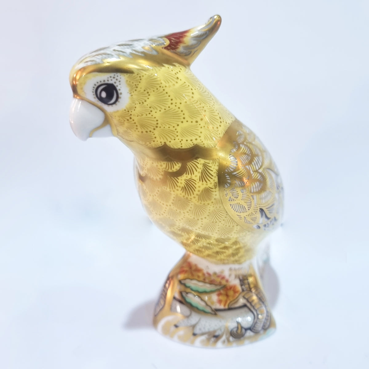 Vintage Royal Crown Derby Cockatoo Porcelain Figurine