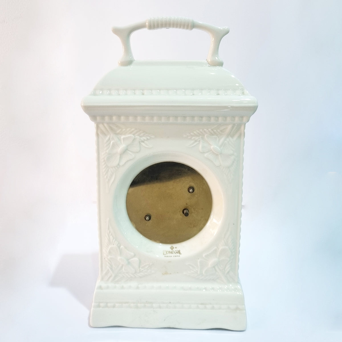 Vintage Donegal Parian China White Glaze Clock