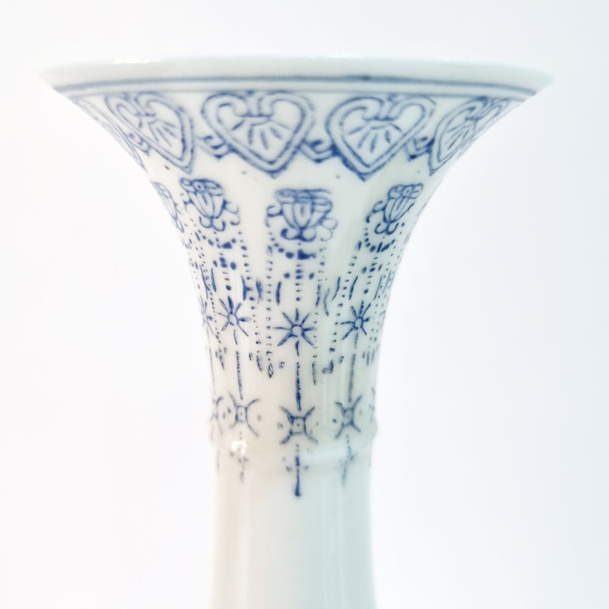 Antique Chinese Eggshell Porcelain Wisteria and Wren Vase