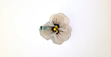 French Hand Painted Glass Pansies brooches (set of 3)
