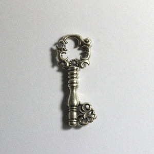 Sterling Silver Decorated Key Pendant