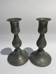 Pewter Small Candlesticks