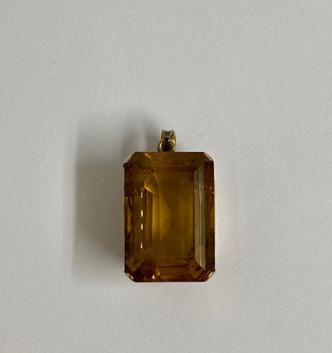 9ct Gold Citrine Pendant