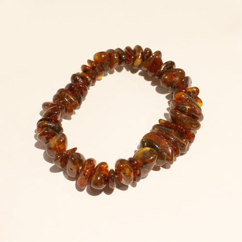 Antique Baltic Cognac Amber Graduated Beaded Bracelet