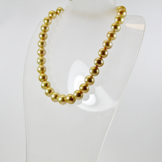 Yellow and Gold South Sea Pearl Necklace