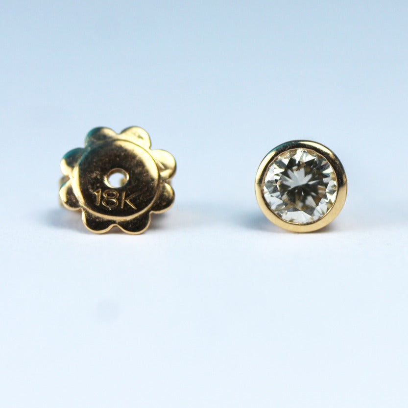 9ct Rose Gold Diamond Stud Earrings