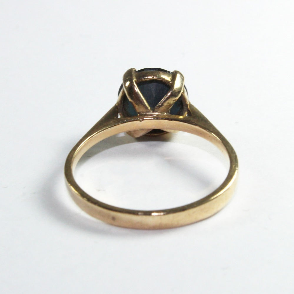 Vintage 9ct Yellow Gold Black Diamond Ring