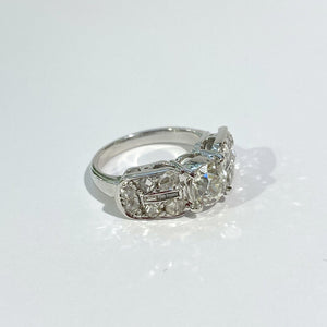 18ct White Gold 1.95ctw Old Cut Diamond Dress Ring