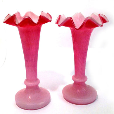 Onion Glass Victorian Pink Flute Vase