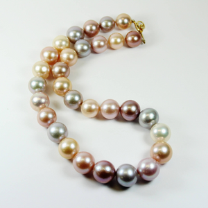 Multi-Coloured Cultured Pearl Necklace