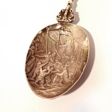 Silver Decorative Spoon, Lion Shield Handle