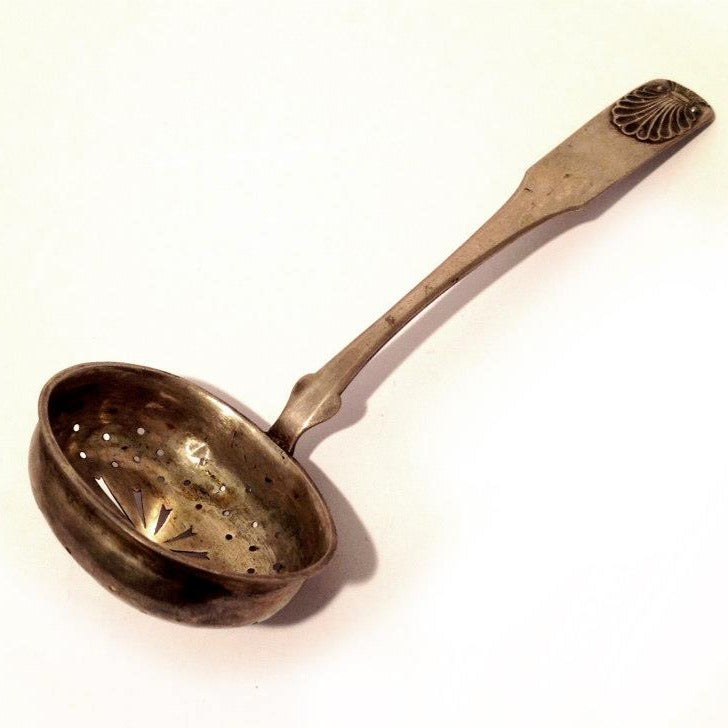 Russian 19th Century Silver Straining Spoon