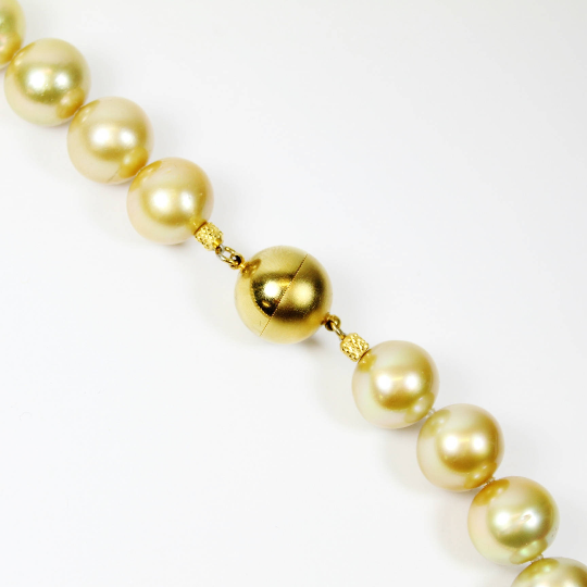 Yellow and Gold South Sea Pearl Necklace