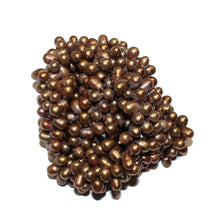 Semi-Baroque Brown Pearl Twisted Beaded Necklace