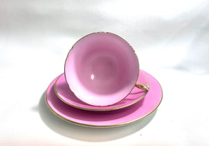 Hot Pink Shelly England Cup Saucer Plate