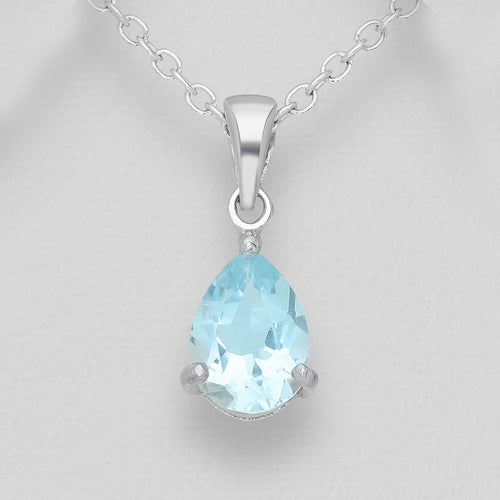 Sterling Silver Topaz Pendant