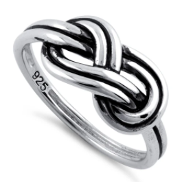 Sterling Silver Double Figure 8 Ring