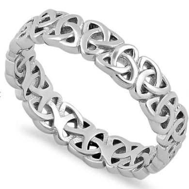 Sterling Silver Triquetra Band