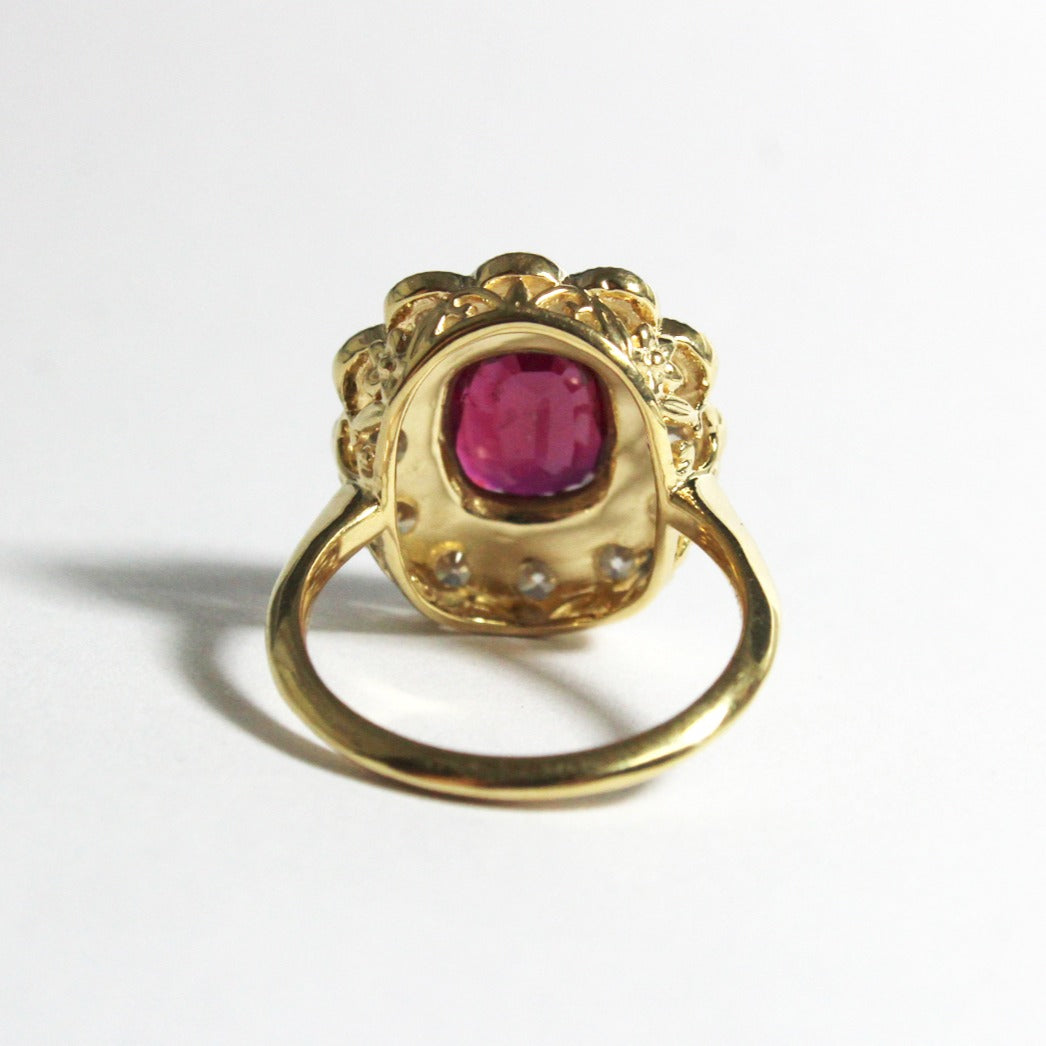 Natural Ruby and Diamond Ring (POA)