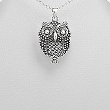 Sterling Silver Owl Pendant