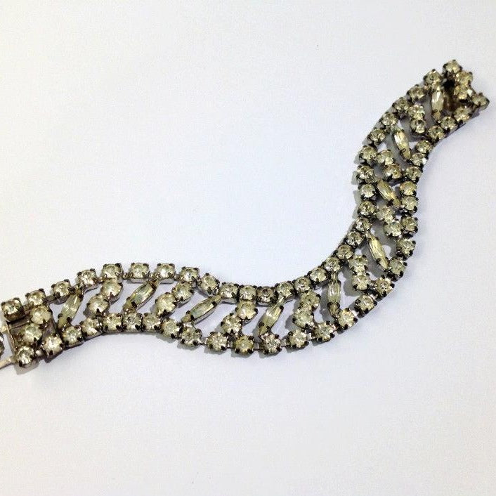 Vintage Foiled Back Crystal Bracelet