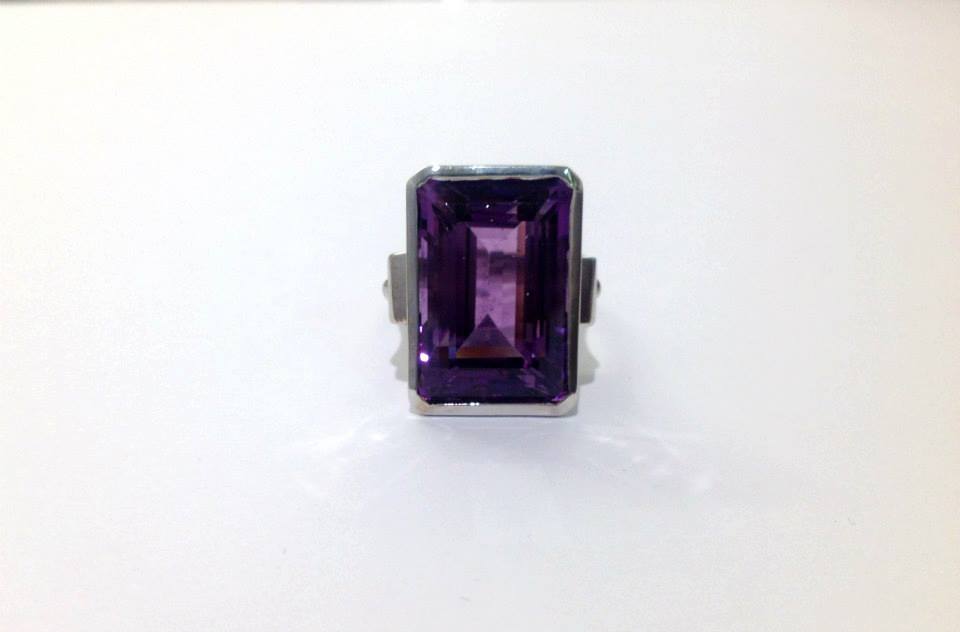 Large Amethyst Cocktail Ring