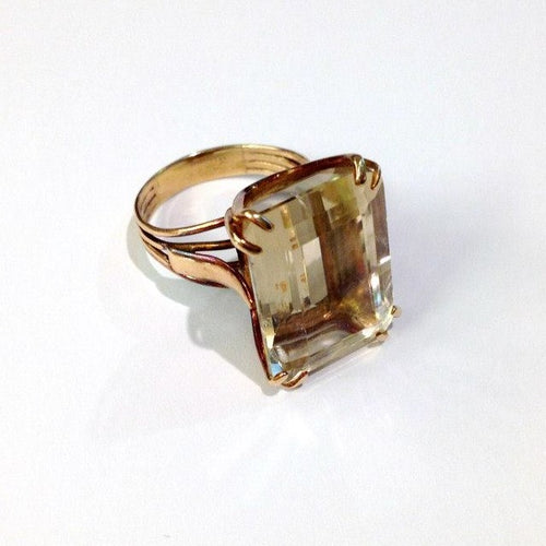 Large Vintage Citrine Cocktail Ring