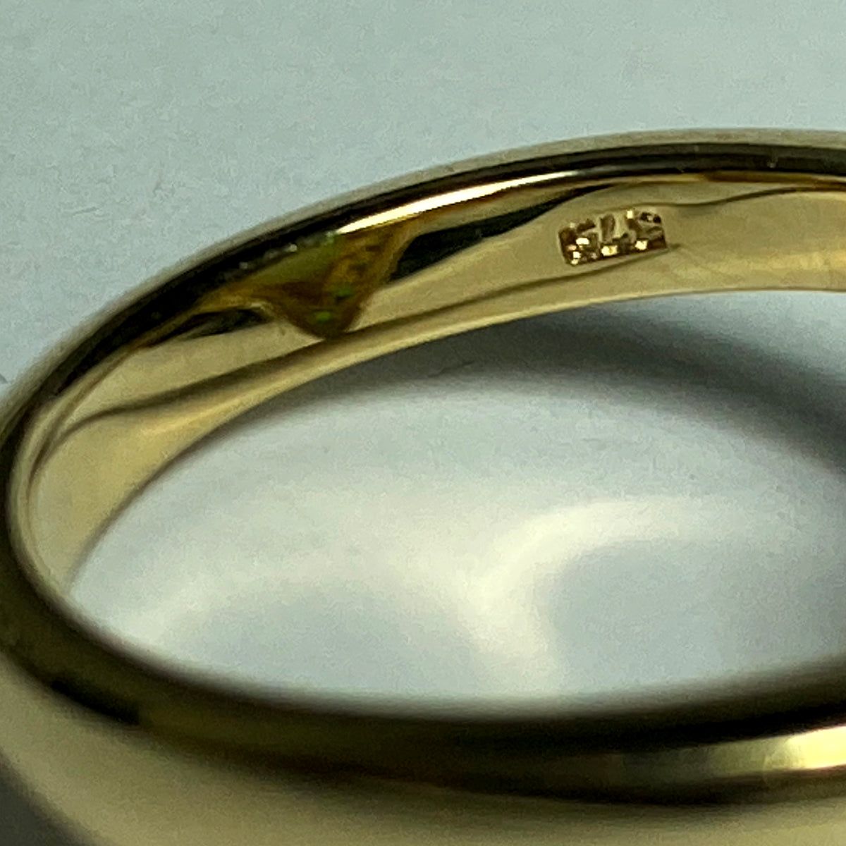 9ct Yellow Gold Semi Black Opal and Diopside Dress Ring