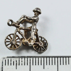 Sterling Silver Cyclist Charm