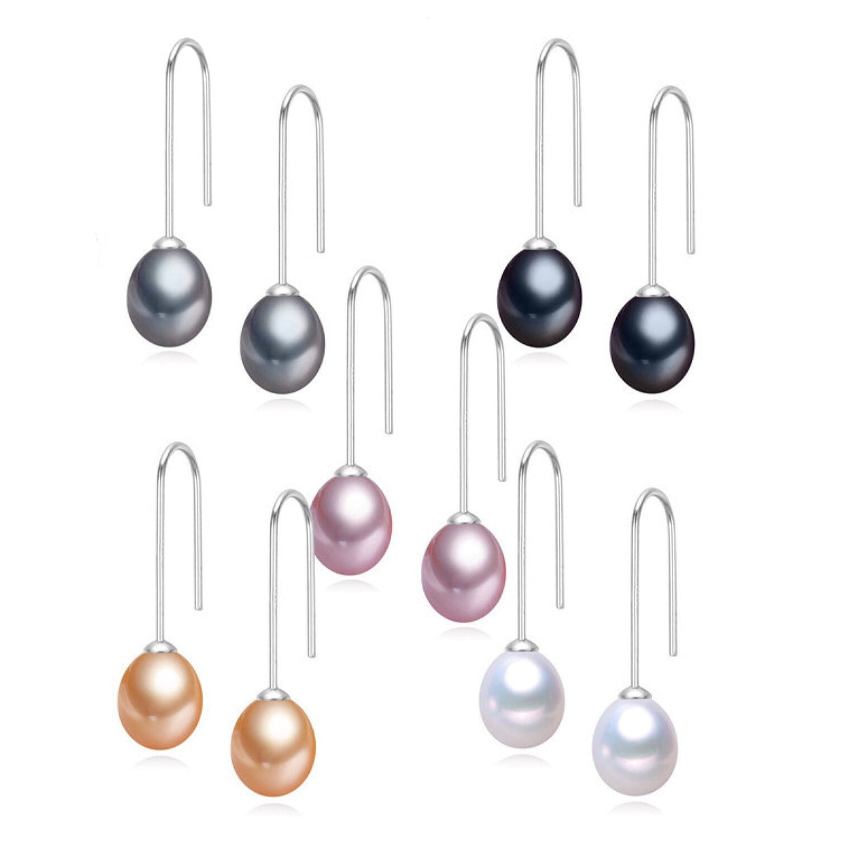 Sterling Silver Freshwater Pearl Drop Earrings