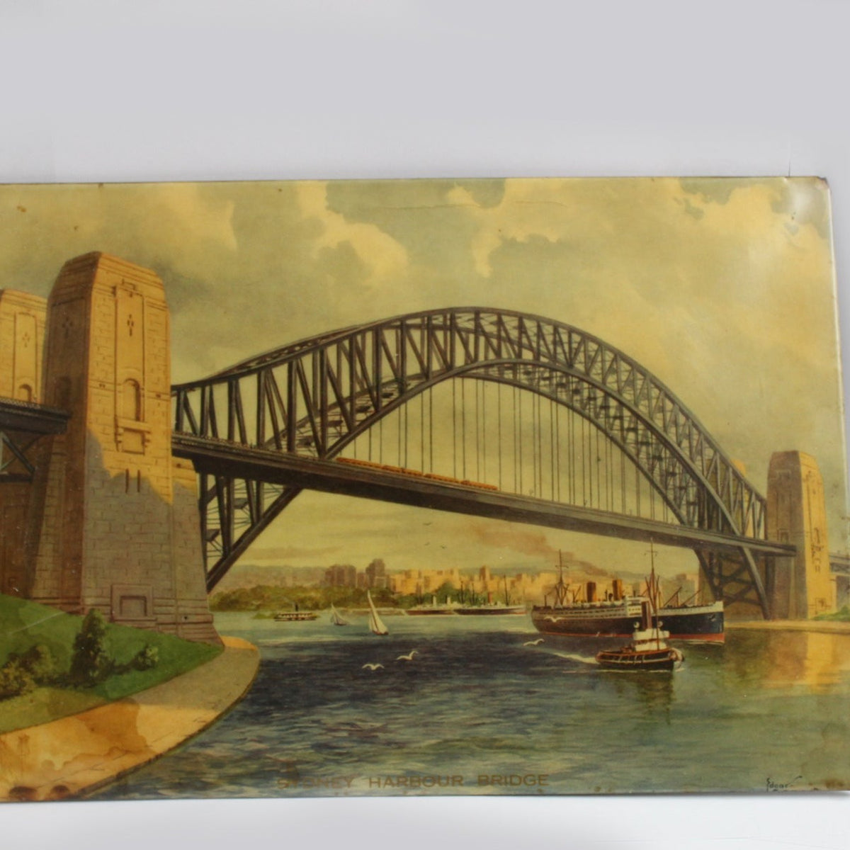 Commercial Tourist Sign Depicting Sydney Harbour Bridge