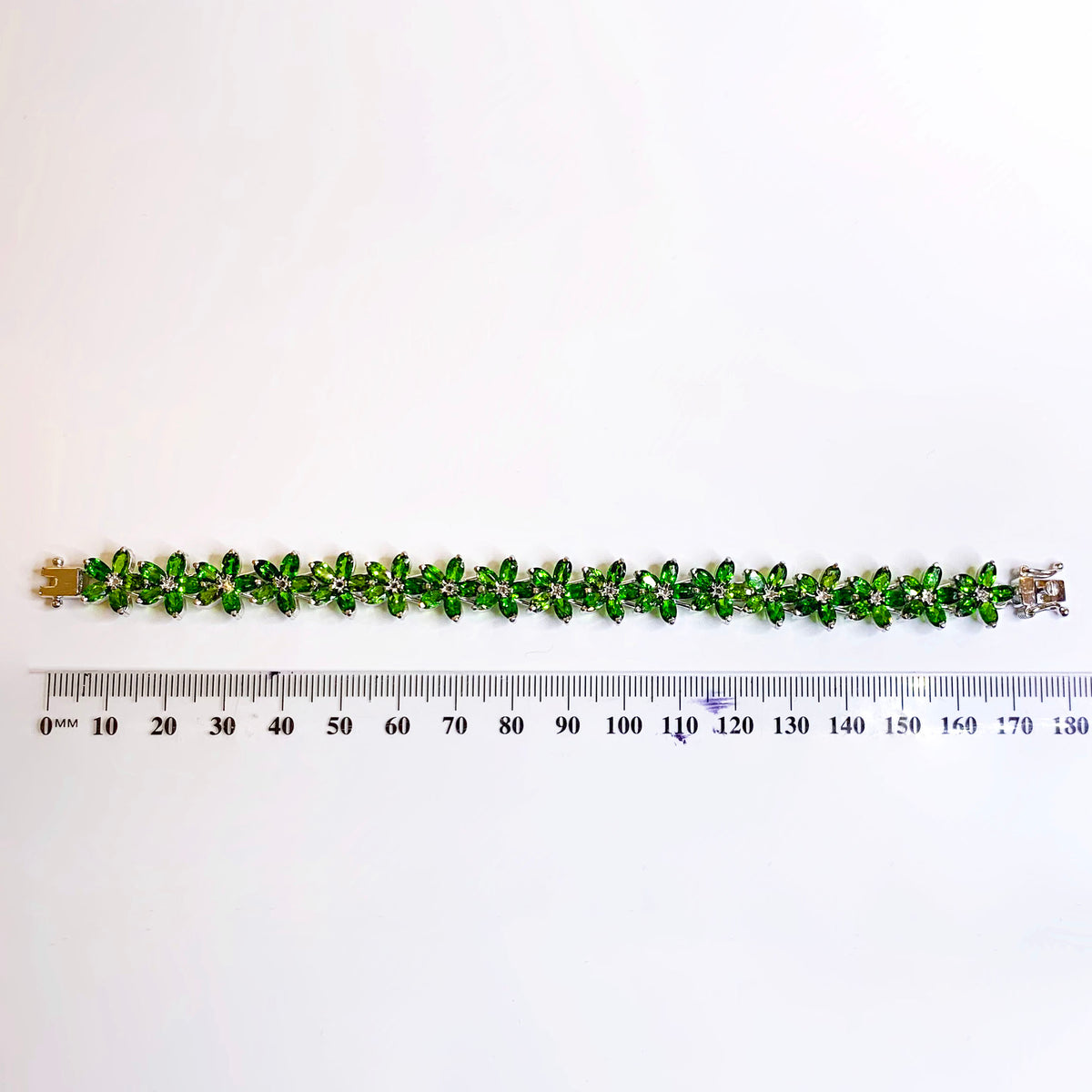 Sterling Silver Chrome Diopside Bracelet