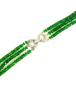 Chrome Green Diopside Beaded Necklace