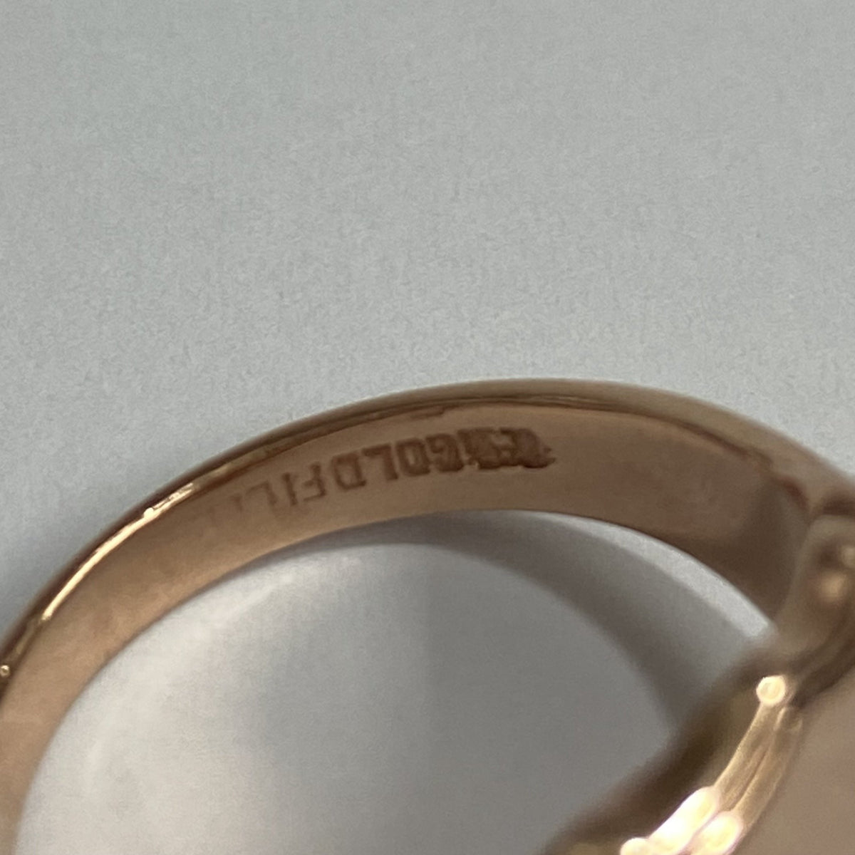 Gold Filled Engraved Shield Signet Ring