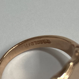 9ct Gold Engraved Shield Signet Ring