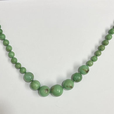 Graduated Chrysoprase Beaded Necklace