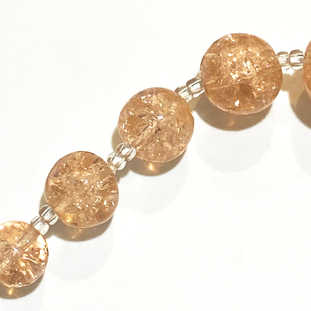 Vintage Opera Length Lucite Graduated Beaded Necklace