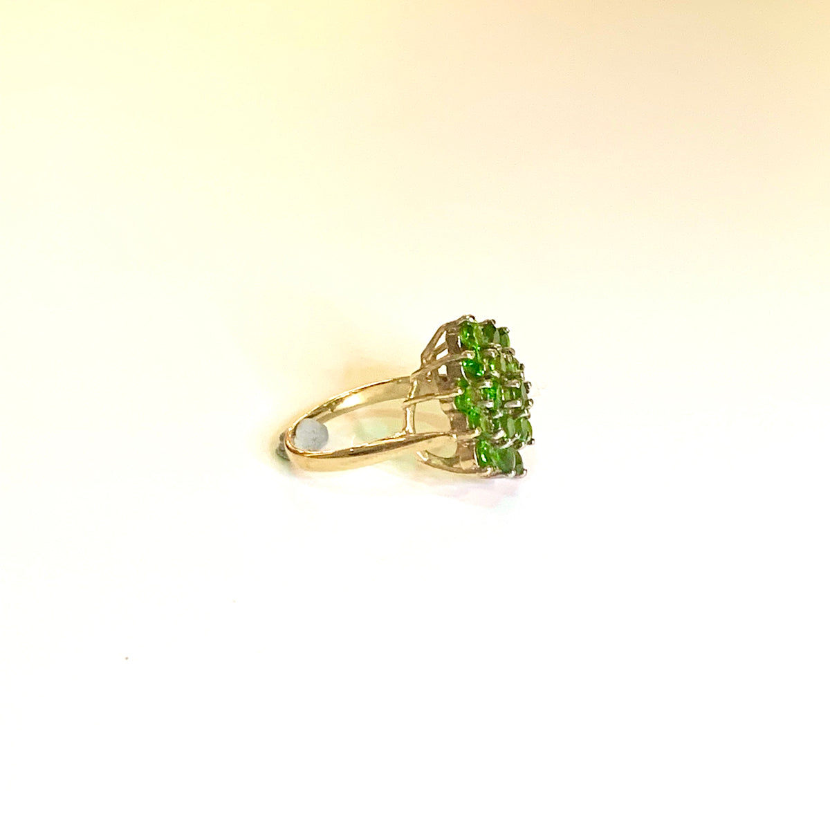 9ct Yellow Gold Diopside Starburst Ring