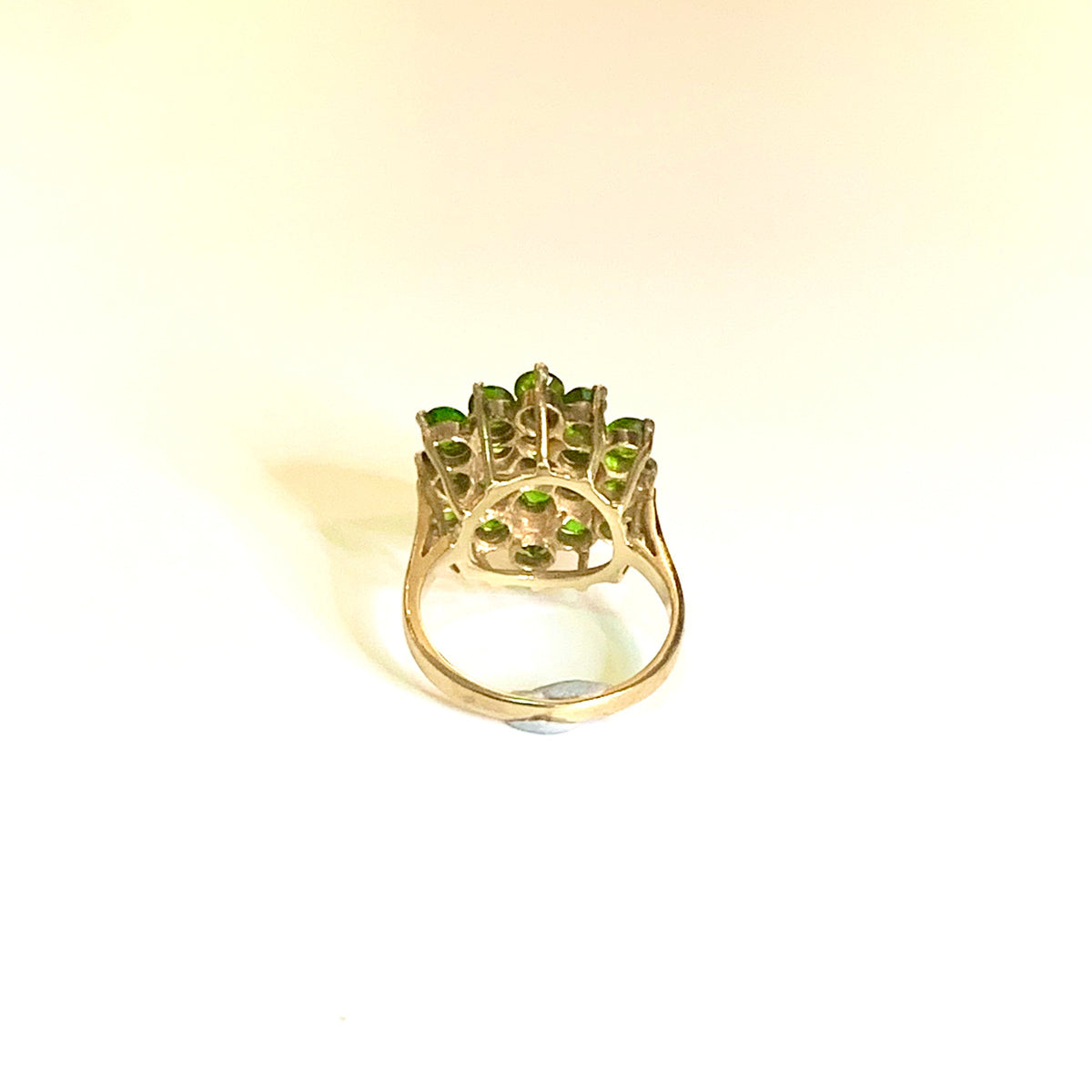 9ct Yellow Gold Diopside Starburst Ring