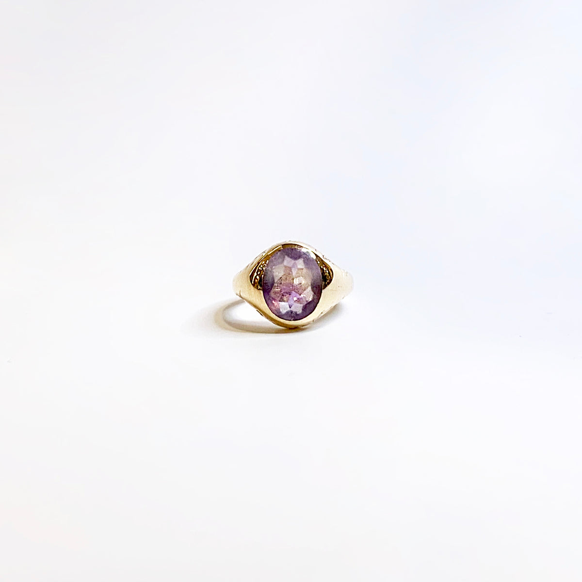 Antique Georgian 18ct Yellow Gold Amethyst Ring