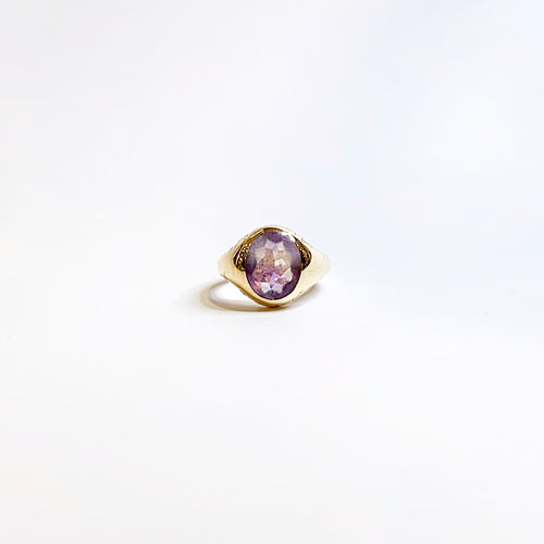 Antique Georgian 18ct Yellow Gold Amethyst Ring