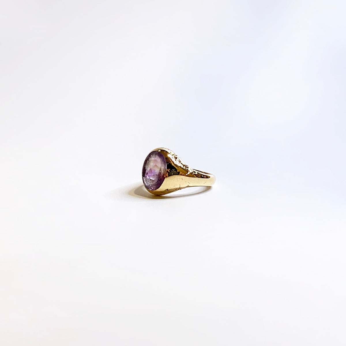 Antique Georgian 18ct Yellow Gold Amethyst Ring