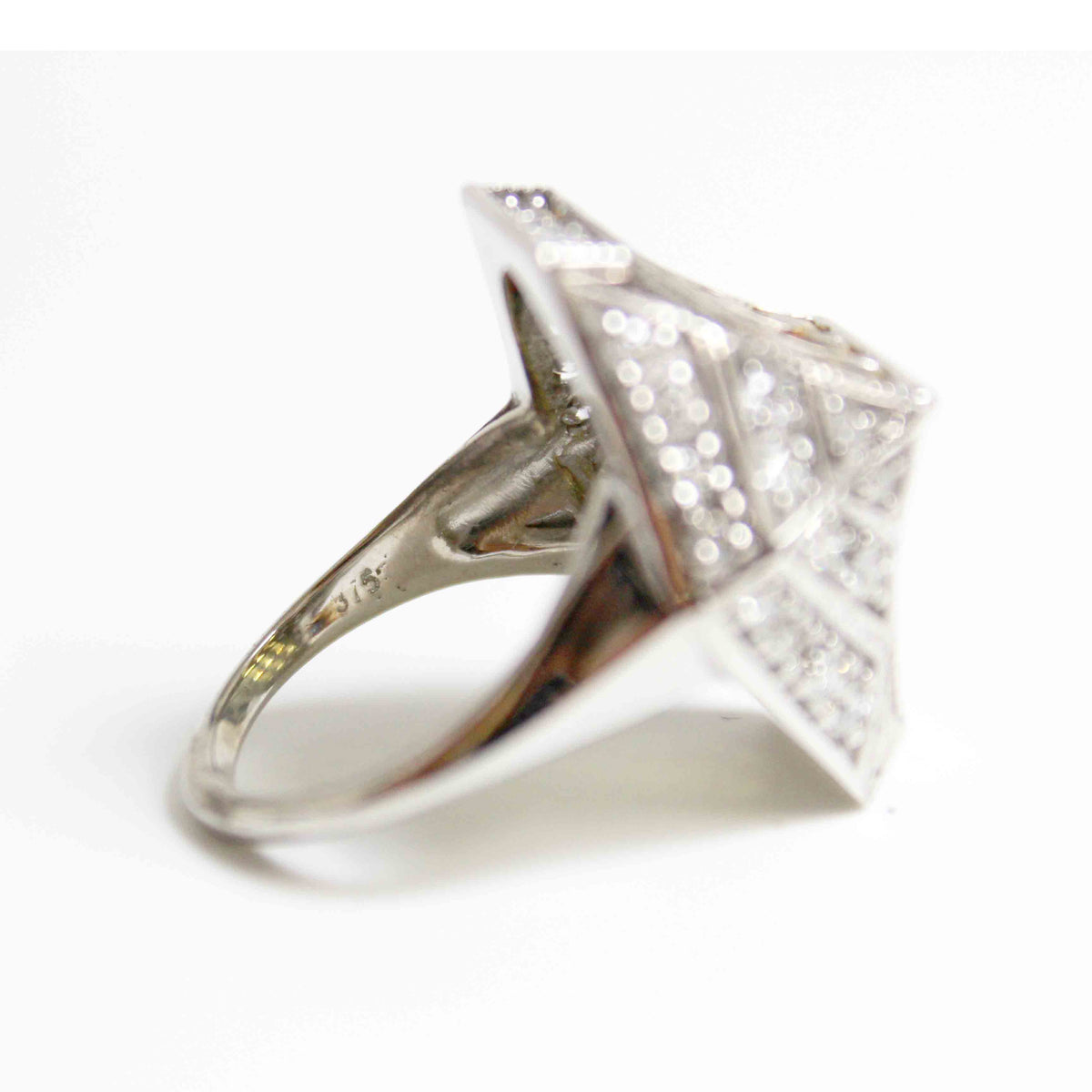 Princess Cut Yellow Sapphire and Diamond Ring