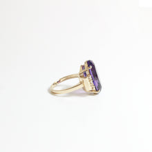 9ct Rose Gold 10ct Amethyst and Diamond Cocktail Ring