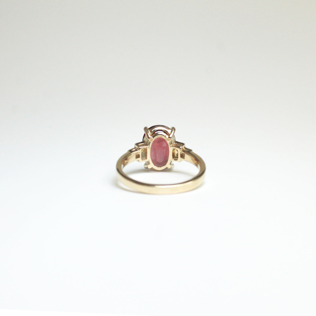 9ct Yellow Gold 3.40ct Garnet and Diamond Dress Ring