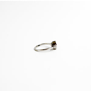 White Gold Australian Sapphire and Diamond Ring