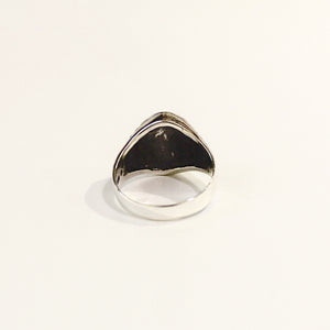 Sterling Silver Gemstone Signet Ring