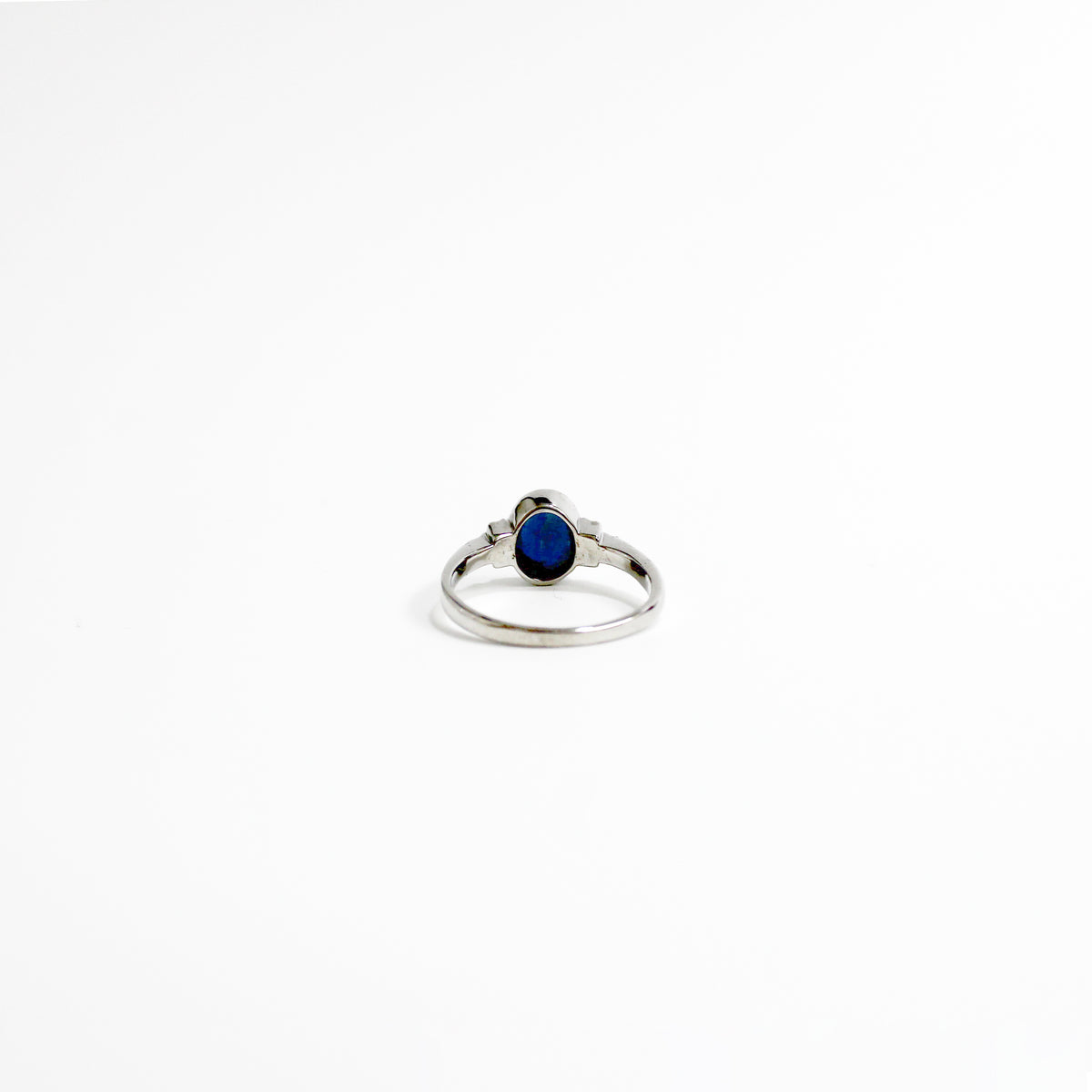 White Gold Australian Sapphire and Diamond Ring