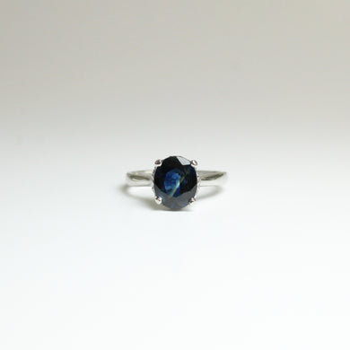 Platinum 2.73ct Australian Sapphire and Diamond Dress Ring