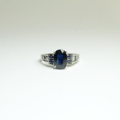 Australian Sapphire and Diamond Dress Ring
